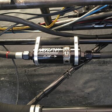 Clamshell Quick Release Inline Oil Filter from on the @jonnielindberg piloted racing Top Alcohol Funny Car. Note the clamshells are available in Super Nickel as well as standard purple. Oil or fuel use. Check it out at www.xrp.com