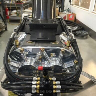 One new set of 3/16″ ID -4 ProPLUS XKS PTFE Fuel Injection hoses, Aramid reinforcement /Black Silicone cover with 316 stainless Big Bore Hose Ends for a new Alcohol Dragster.  Lightweight and High Flow right to the jets