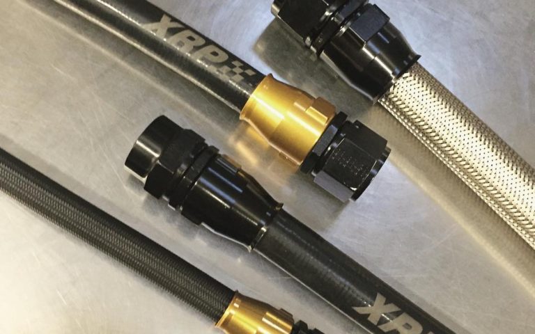 ProPLUS Reusable Hose Ends are now shipping! Field installable without crimping for all standard ProPLUS and ProPLUS Xtreme Race Hose braids and coverings, including the new XKS Aramid with black Silicone cover. Black hose ends with full or TD (turned down) swivel nuts with aerospace profile sockets in black, gold or Super Nickel finish. Bent tube hose ends in fixed or full swivel style ProPLUS Race Hose: A highly flexible, smooth bore, PTFE hose system that is inert to all racing oils and fuels