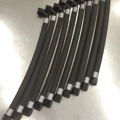 Ti-Tech finished Crimp Collars on Black ANplumbing