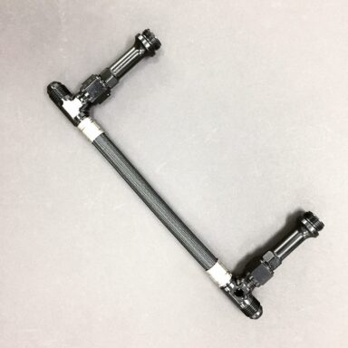 Carburetor Fuel Line kit using -08 ProPLUS Race Hose with Black XM braid and Super Nickel crimp collars