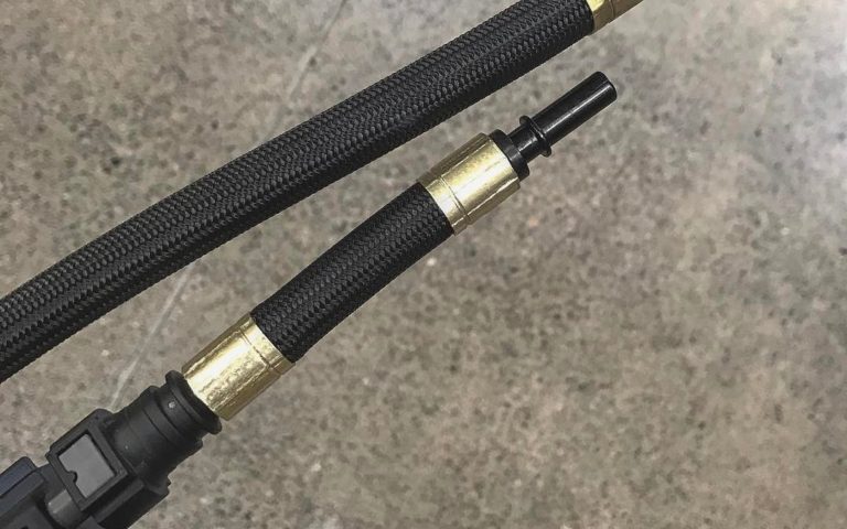 XRP ProPLUS XM PTFE Race Hose with SAE style Quick Disconnect fuel injection couplings @bbiautosport smooth bore, no convolutions