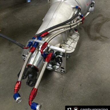 @camburgracing ・・・
T400 transmission for one of our @kinetiktrucks race trucks.  Thanks for the post! Red and Blue on Stainless Steel Hose still has its place!@kinetiktrucks @camburgracing