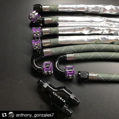 @anthony_gonzales7 ・・・
@xrpracing HS79 Series hose ends and hose. I had some of the hoses wrapped in frye foil lite sleeving due to location of the lines. This sums up the corvette fuel system