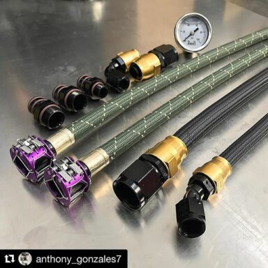 @anthony_gonzales7
@juankm from Panama doing some fuel upgrades on his EVO. Thanks for the post Anthony! (A little editing here!) HS79 Green Nomex Silicone/PTFE smooth Bore hose with the purple clamshell disconnects and ProPLUS Race Reusable hose ends on the ProPLUS XM hose 👍🏽Smooth Bore PTFE
