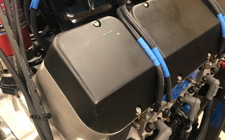 Fitting up a Shaver Racing Sprint motor this morning with 3/16” ID ProPLUS PTFE Fuel Injection Hose with XKS braid and cover. High flow, stainless bent tube hose ends to fit 3/16” ID hose and -3 Nozzles with SAE 45 degree seat angles. (Also available for 37 degree AN/JIC seats.) straights, 30, 45, 60, 90, 120, 150 and 180 degree all with .150” through holes