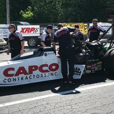 The Top Fuel Champ @stevetorrence heading to work this morning for E1 at the @NHRA Southern Nationals