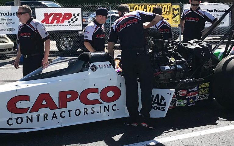 The Top Fuel Champ @stevetorrence heading to work this morning for E1 at the @NHRA Southern Nationals
