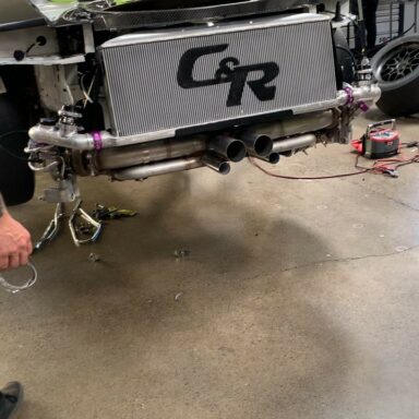 Almost there!! @bbiautosport air to air intercooler in place and sounding real healthy…!! Now about an 18 hour drive to Pike’s Peak…