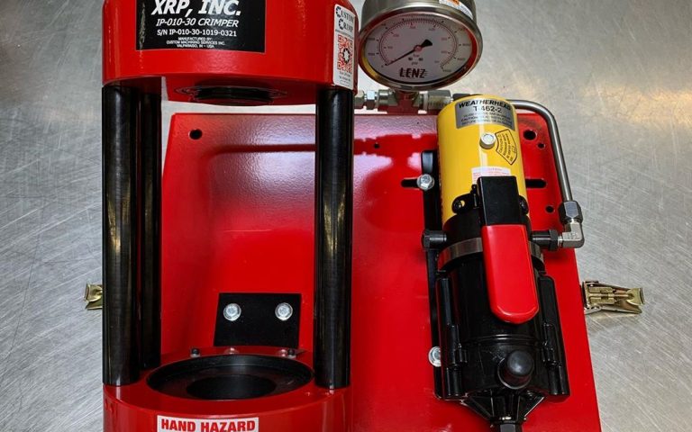 The new look! Super user friendly and quick.. Air Over Hydraulic allows easy positioning and adjusting before the final crimping takes place